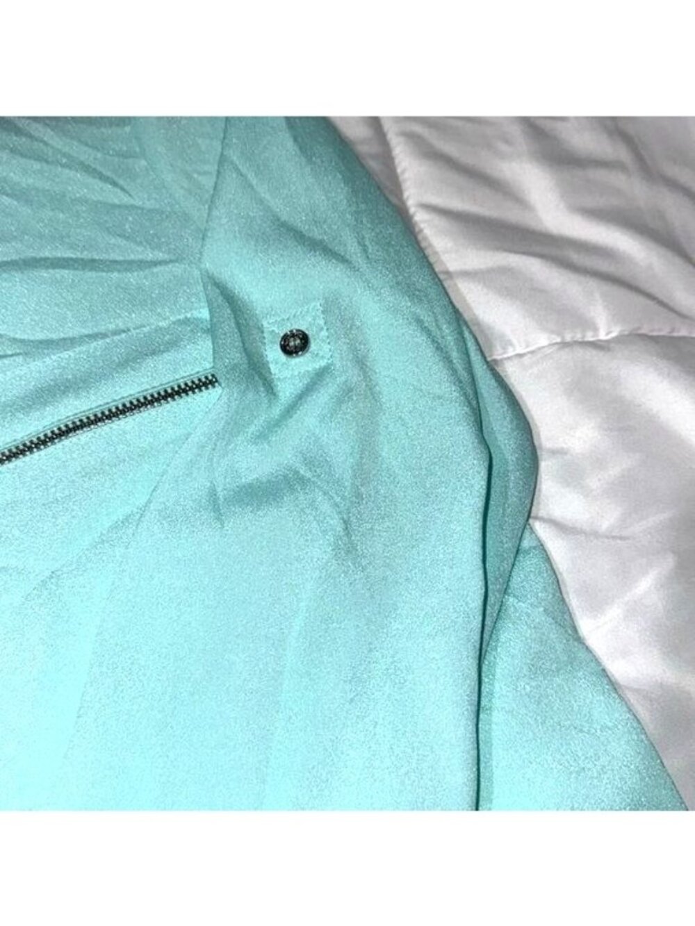 Calvin Klein Womens Long Sleeve Aqua Blouse Size S Polyester - Picture 6 of 10